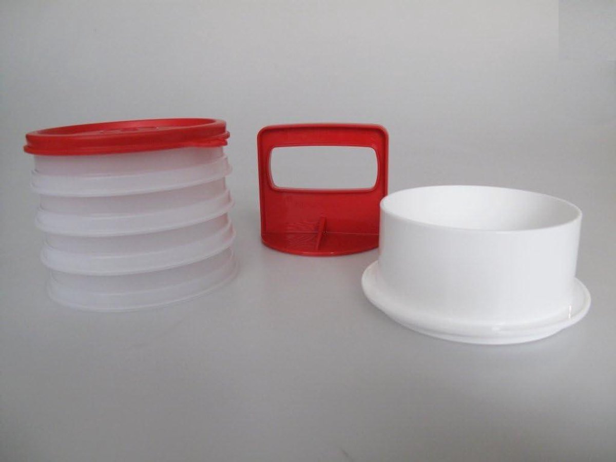 Hamburgermaker - Gehaktvorm - Burgers Maken - Inclusief Opbergbakjes - 4 Bakjes - Grijs
