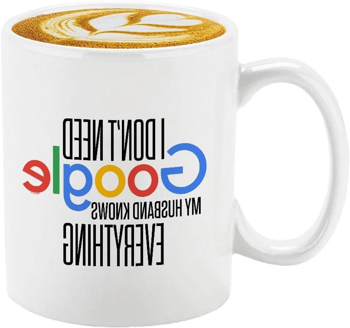 Koffiemok Keramiek - Thee mok - Dagelijks Gebruik - Dubbelzijdig Bedrukt - 312 ml - Wit