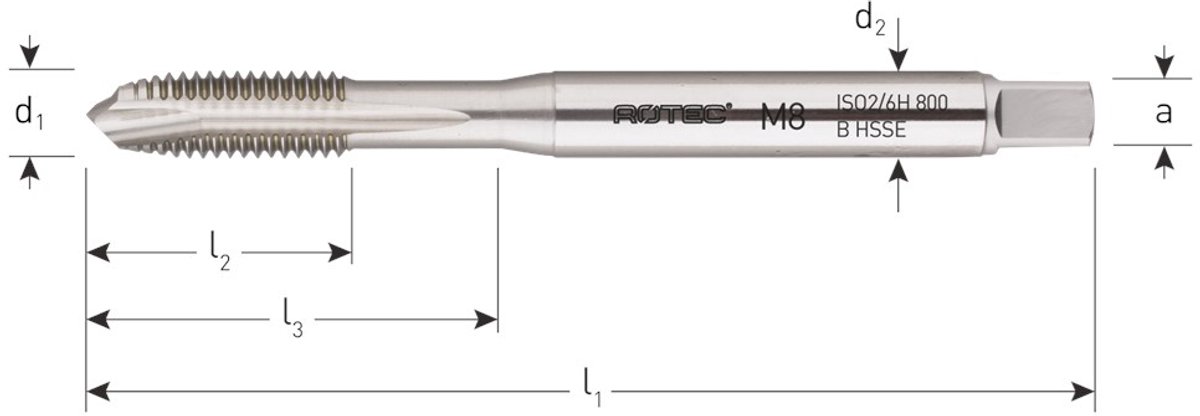 Rotec HSSE 800 M.Tap DIN 371-B M 2
