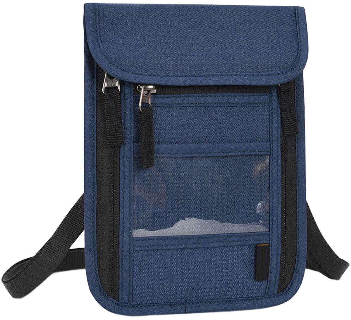 carmdering - Paspoorttas - Nektasje - Reisportemonnee - Waterdicht polyester, scheurbestendig - Verstelbare, afneembare schouderriem - Meerdere vakken voor ID, telefoon, sleutels - Lichtgewicht (100 g), ideaal voor wandelen en kamperen