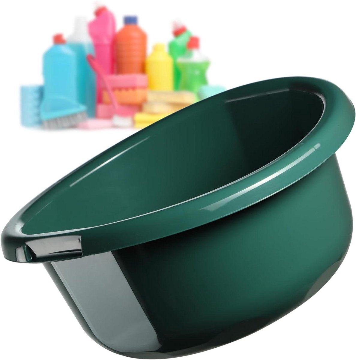 Plastic Kom - Wasschaal Bak - Huishoudelijk Gebruik - Ergonomische Vorm - 5 Liter - Groen