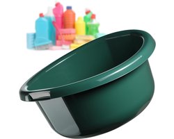 Plastic Kom - Wasschaal Bak - Huishoudelijk Gebruik - Ergonomische Vorm - 5 Liter - Groen