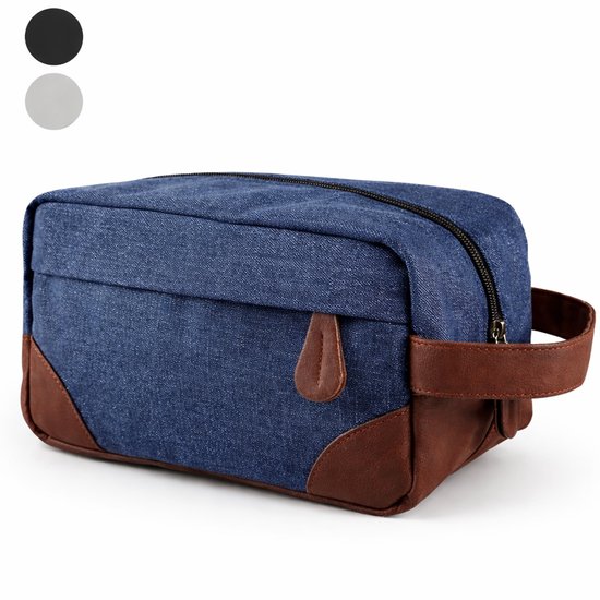 VeryGoods™ Toilettas Heren Grand - Toiletzak met Haak 4.5L - Waterafstotend & Georganiseerd - Reis Toilettassen Mannen & Dames - Jongen - Blauw