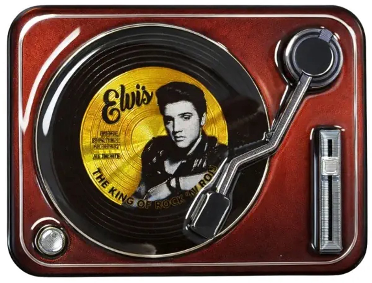 Elvis Presley 3D Platenspeler Magneet Retro
