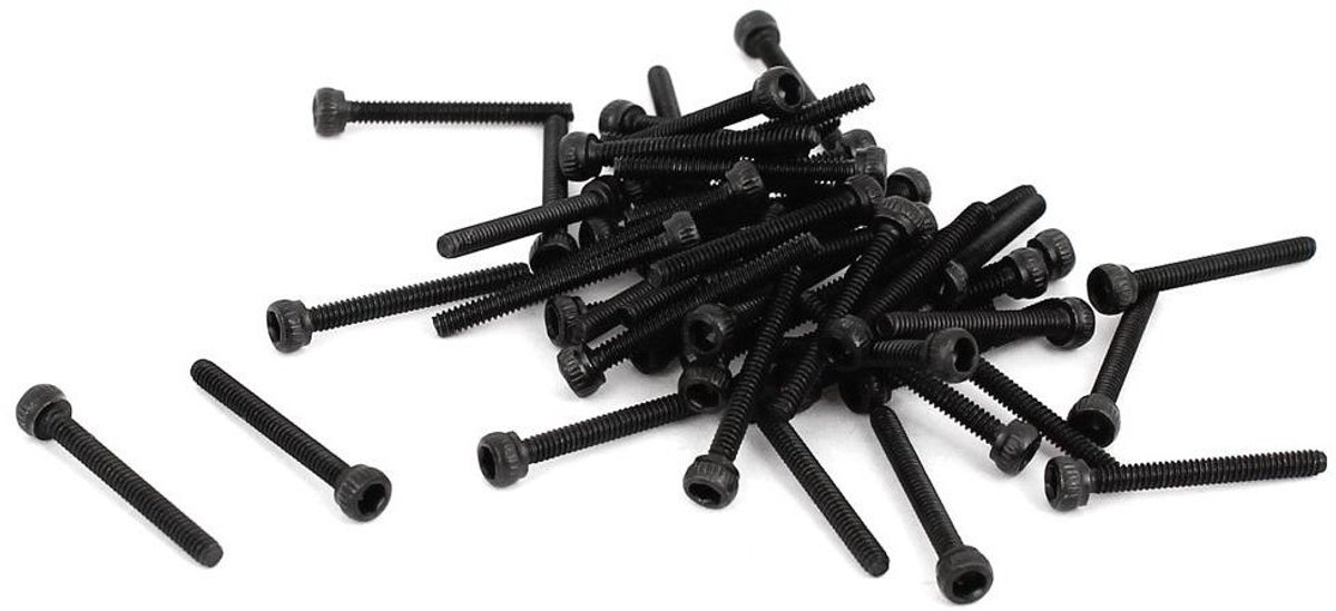 Zeskantbouten - Machine schroeven - Bevestigen van onderdelen - Hoge sterkte legering - M1.6 x 14mm - Zwart