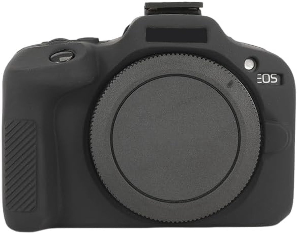 Cameratas Geschikt voor Canon EOS R100, gemaakt van siliconen, zwart.