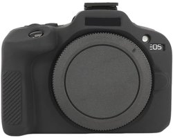 Cameratas Geschikt voor Canon EOS R100, gemaakt van siliconen, zwart.