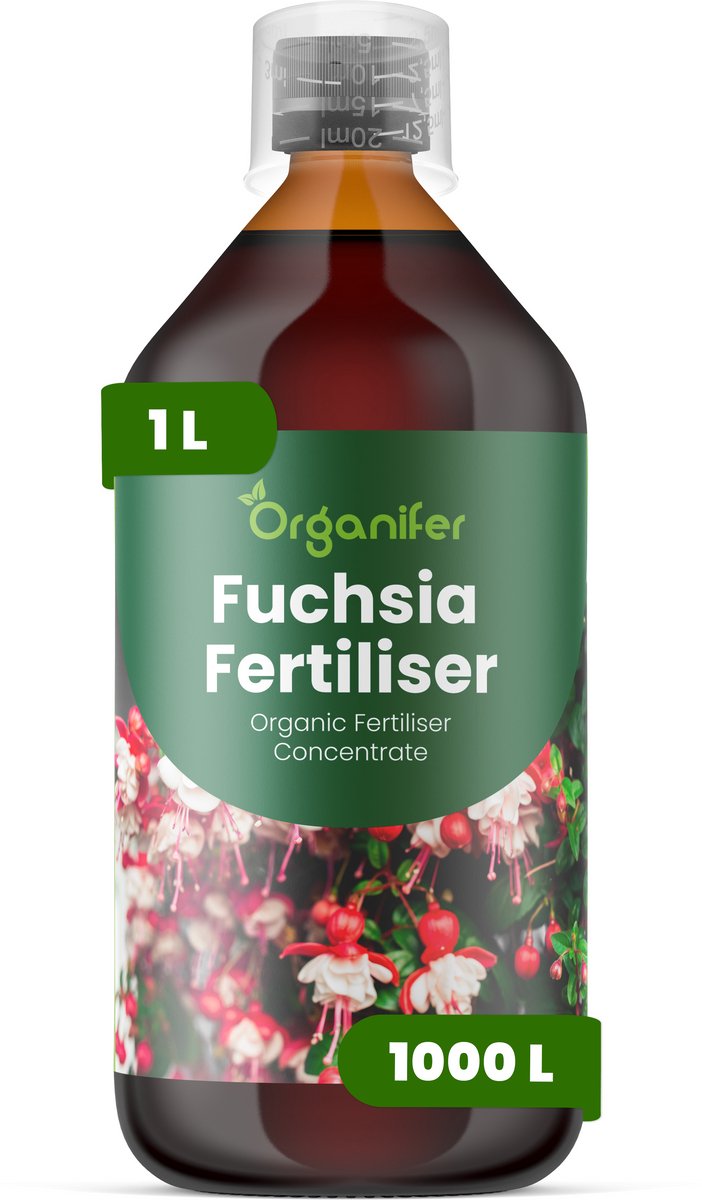 Vloeibare Meststof Voor Fuchsia 1 L Voor 1000 L - Npk 2-1-8 - Uitbundige Bloei - Verbetert Bloemgrootte - Kleurintensiteit - Sterke Bloemblaadjes - Versterkt Wortelactiviteit - Vochtregulatie - Doorbloei - Organifer