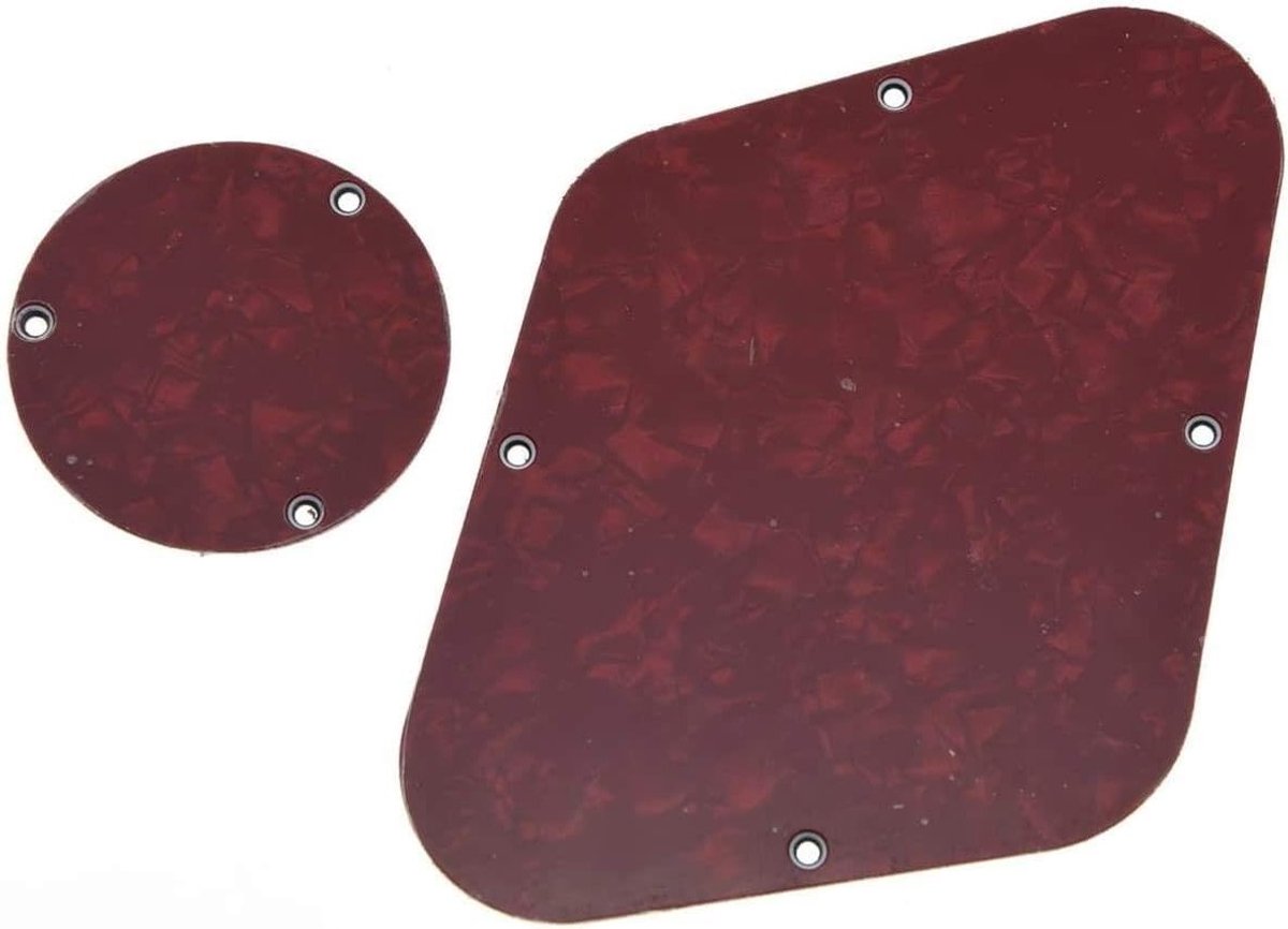 Rode Pearl LP Achterste Bedieningselement Schakelplaat Cavity Cover voor Epiphone Les Paul Gitaren, Vervangingsonderdeel, Hoogwaardige Bescherming, Perfecte Pasvorm