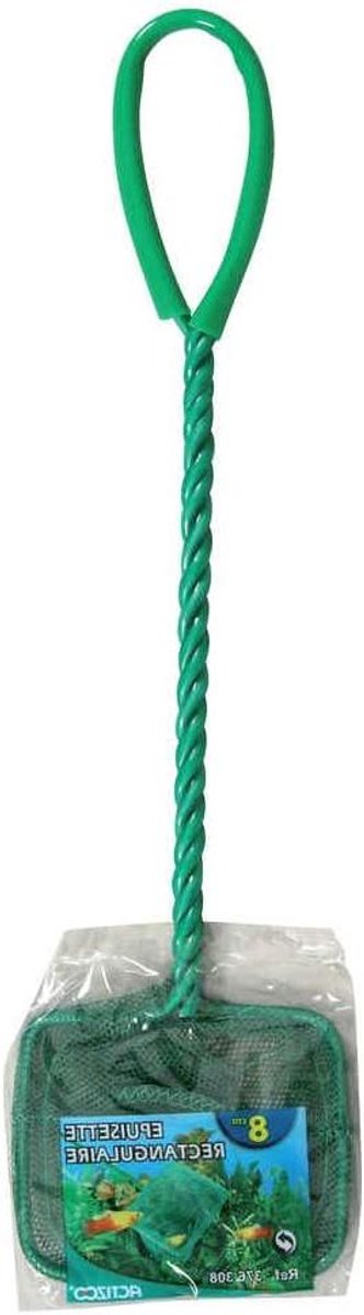 Visnet - Schepnet Aquarium - Vissen Vangen - Rechthoekige Vorm - 8 cm - Groen