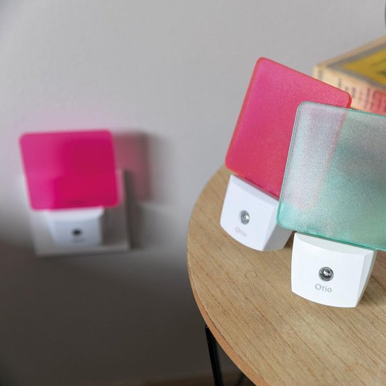 Nachtlampje LED - Kindernachtlampje Slaapkamer - Veiligheid Donker - Automatische Schakelaar - 15m Snoer - Rosé — afbeelding 4