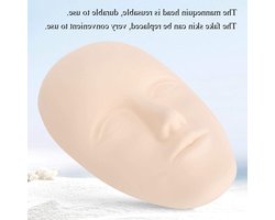 Tattoo Oefenhoofd voor Wimperextensions en Microblading, Silicone Training voor Permanente Make-up en Eyebrows