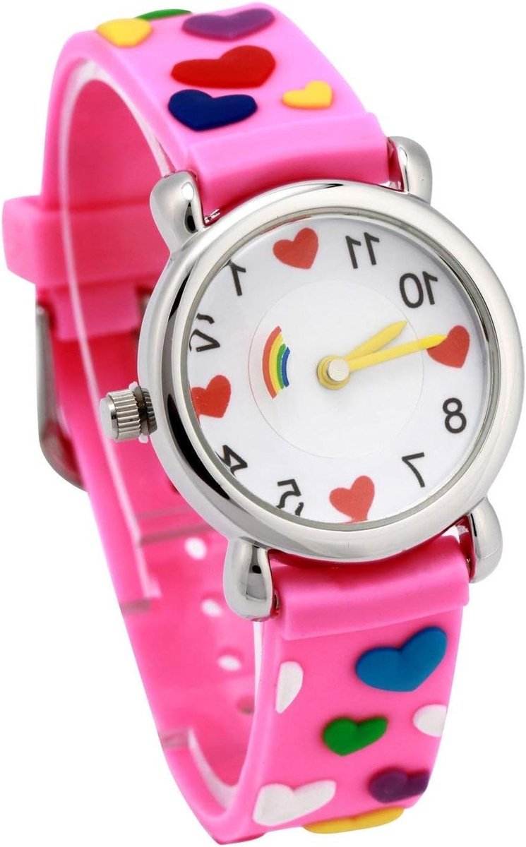 Kinderhorloge - Polsband horloge - Dagelijks gebruik - Leuk cartoon design - 8.1 cm - Multicolor