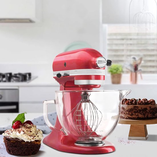Mixer Kom - Glazen Kom - Bakken en Koken - Met Schenktuit - 5 Quarts - Transparant — afbeelding 4