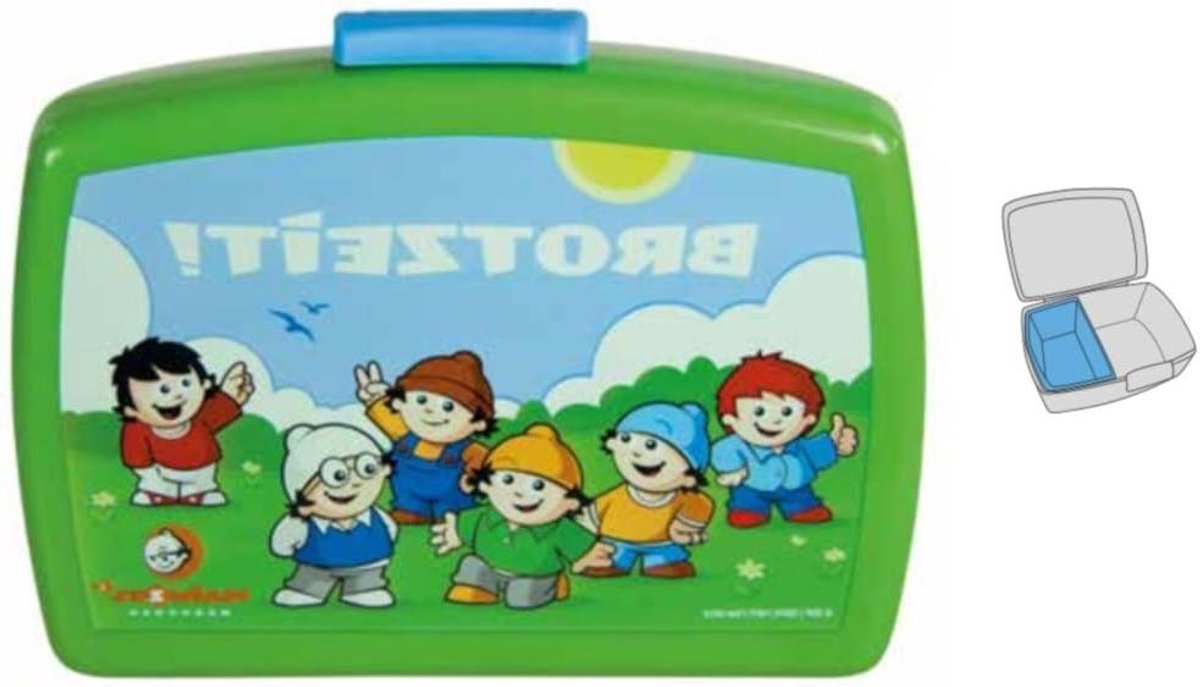 Broodtrommel - Lunchbox - School lunch - Uitneembaar vak - 16 x 12 x 65 cm - Multicolor