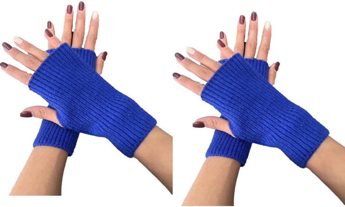 Vingerloze gebreide handschoenen voor de winter, korte polswarmers, handwarmers en armwarmers voor buitenactiviteiten zoals typen en autorijden