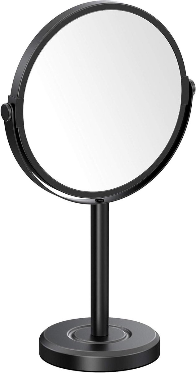 Make-up Spiegel - Vergrotende Spiegel - Persoonlijke Verzorging - 360 Graden Draaibaar - 159 cm Diameter - Mat Zwart