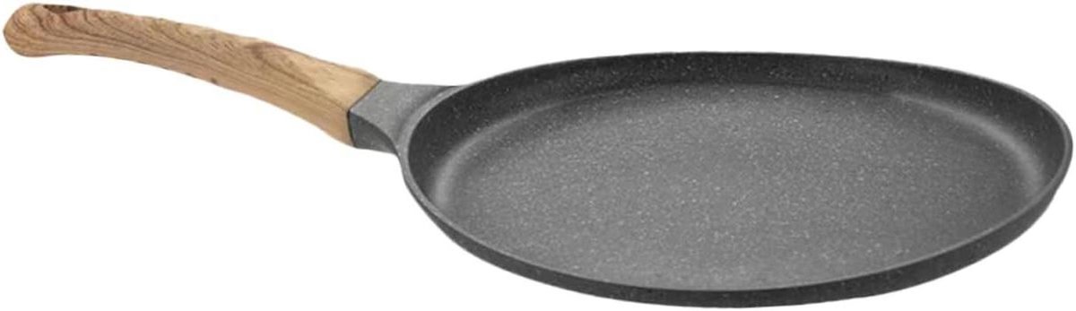 Aluminium Koekenpan - Eierpan Pannenkoekenpan - Ontbijt Bereiden - Snelle Gelijke Warmte - 35 x 20 cm - Donkergrijs