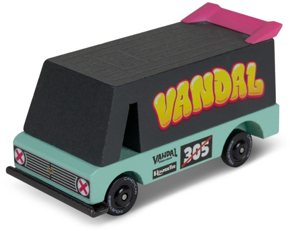 Candylab - Candycar Toons - Vandal van seafoam - Houten voertuig - 3+