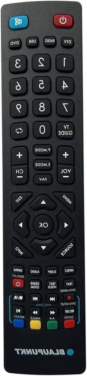 Televisie Afstandsbediening - Universele Controller - Zenders Selecteren - Directe Koppeling - 16 x 4 cm - Zwart