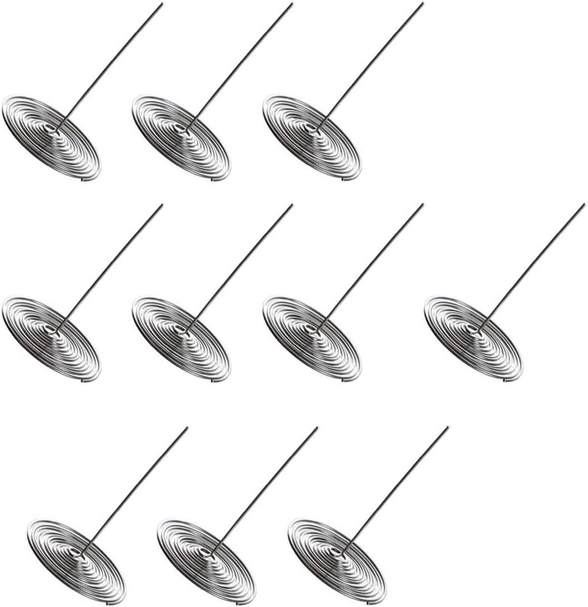10-delige roestvrijstalen theepotfilterset - zilver
