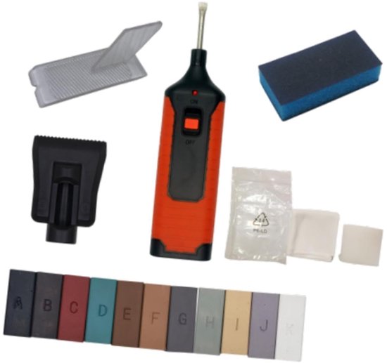 Reparatieset Hout - Vloer Herstel - Krasjes Verwijderen - Inclusief Hittepen - 17 Delig - Multicolor van Merkloos — afbeelding 5