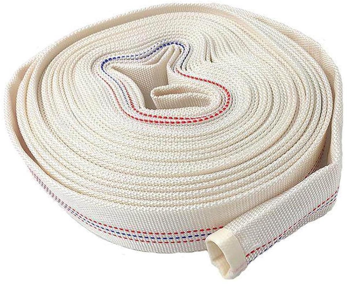 Platte Slang - Tuinslang Afvoer - Zwembad Leegpompen - Dubbellaags Canvas PVC - 20 Meter - Zwart