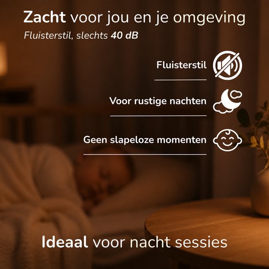Illustratie van zacht, stil kolven in de nacht met een slapend kind.