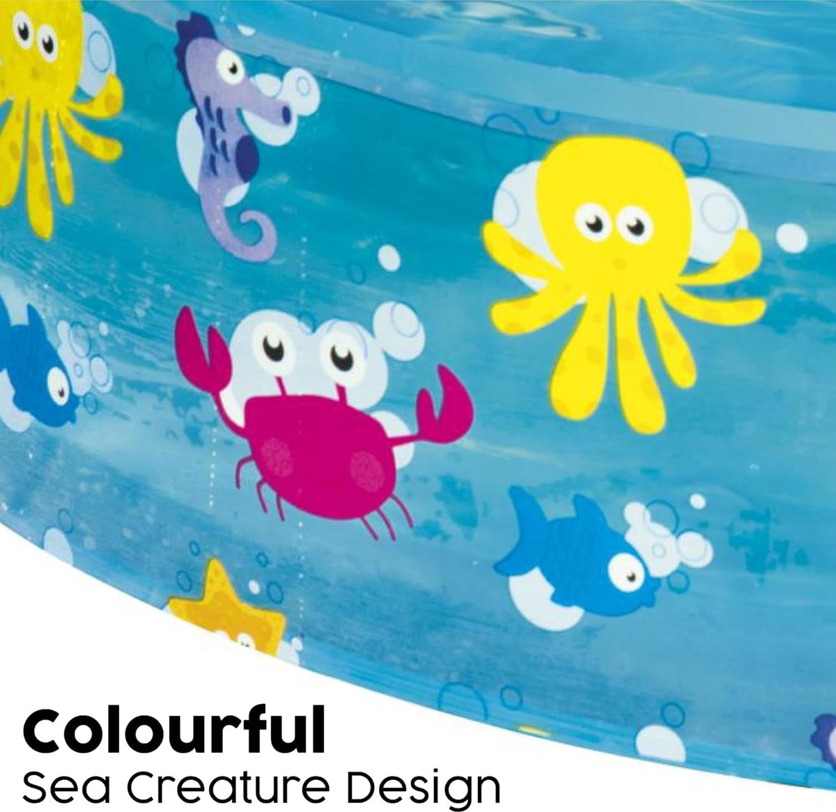 Speelzwembad-kinderzwembad - Zwembad voor kinderen - Zwembad in de grond - Buitenbad voor in de tuin - Blauw - 120x25cm — afbeelding 7
