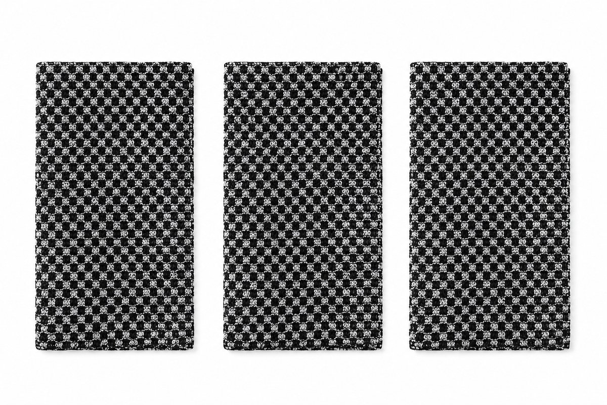 Exfoliërende handdoeken 3 pack - Exfoliërende handdoek voor de rug - Geschikt voor de gevoelige en ruwe huid - Zwarte mesh