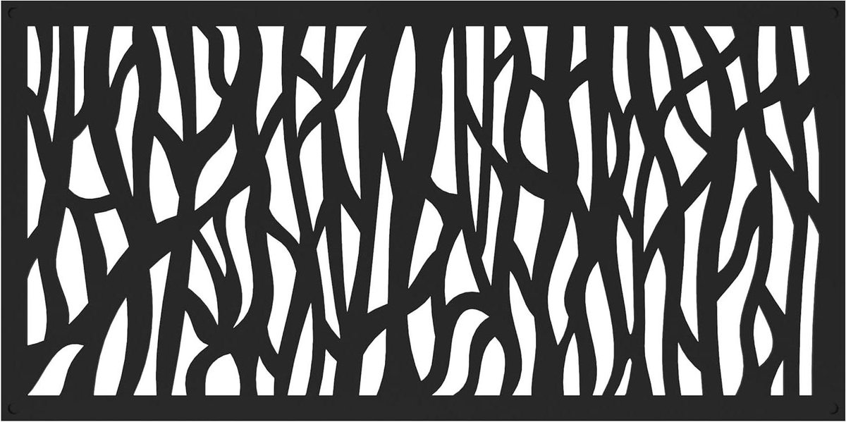 Decoratief Paneel - Tuinscherm - Ruimte Verfraaien - UV-stabiel Materiaal - 2x4 ft - Zwart