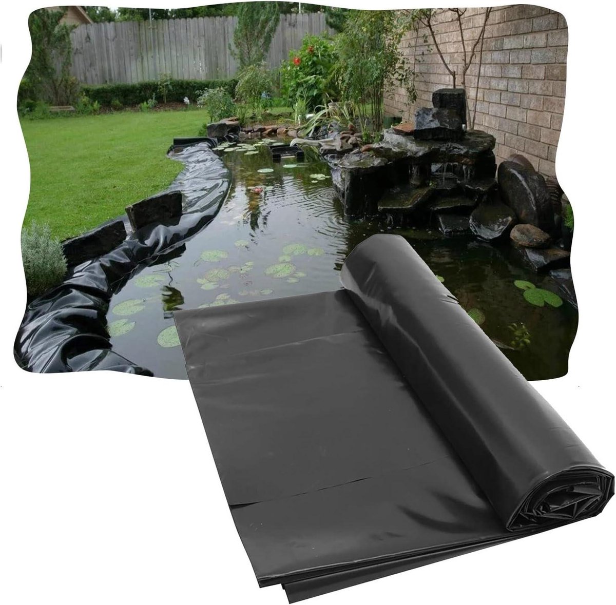 Vijverfolie EPDM - Waterdicht membraan - Tuin waterdicht maken - Duurzaam 035 mm dik - 15 