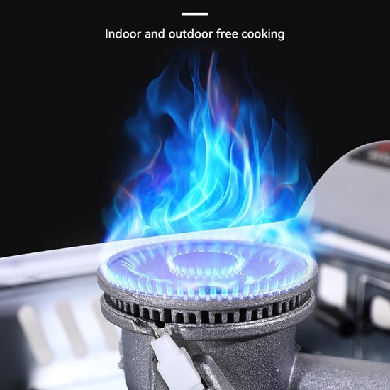 Campingkooktoestel, draagbaar outdoor-kooktoestel om onderweg te koken, kookbrander, keukenaccessoires, tafelverwarming voor camping, tafel, wandelen, grillen — afbeelding 4