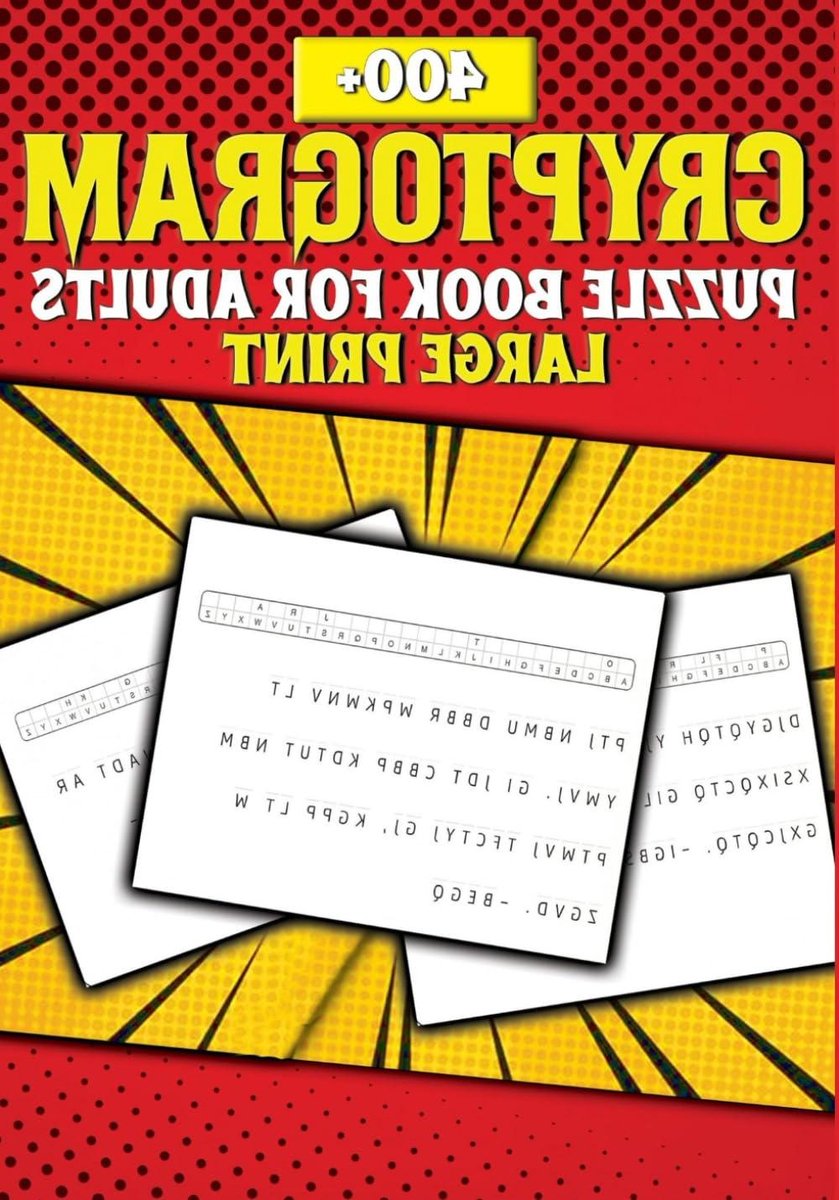 Cryptogram Puzzelboek - Woord Puzzels - Hersenen Trainen - Grote Letters - 400+ Puzzels - Niet Van Toepassing