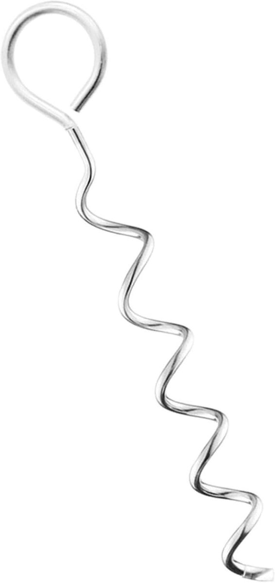 Grondanker Hond - Hondenpaal Vastzet - Buiten Gebruiken - Spiraalvormig Ontwerp - 31 cm - Zilver