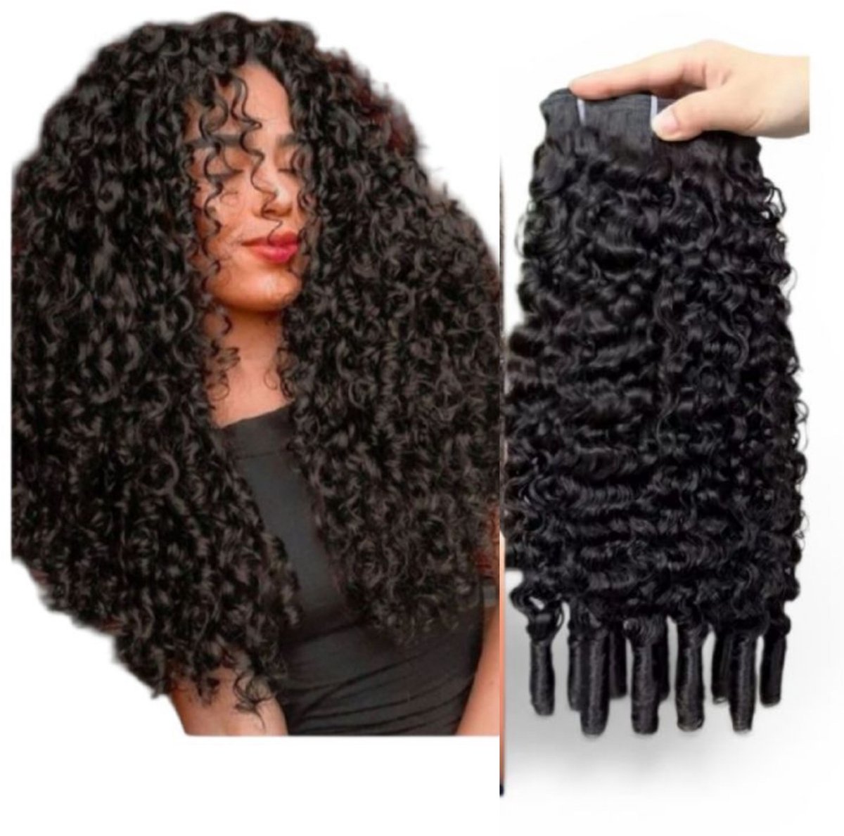 Braziliaans Remy Birmaans Krullend - Echt Mensenhaar Bundel Donkerbruin – 30 Inch – 100 Gram- Frazimashop- 1 stuk