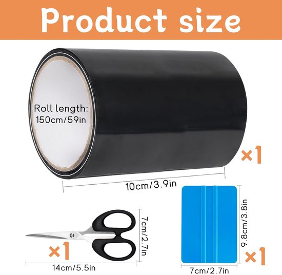 Zwembad reparatietape - Onderwater tape - Lekkages dichten - Zelfklevend TPU materiaal - 150 cm x 10 cm - Zwart — afbeelding 4
