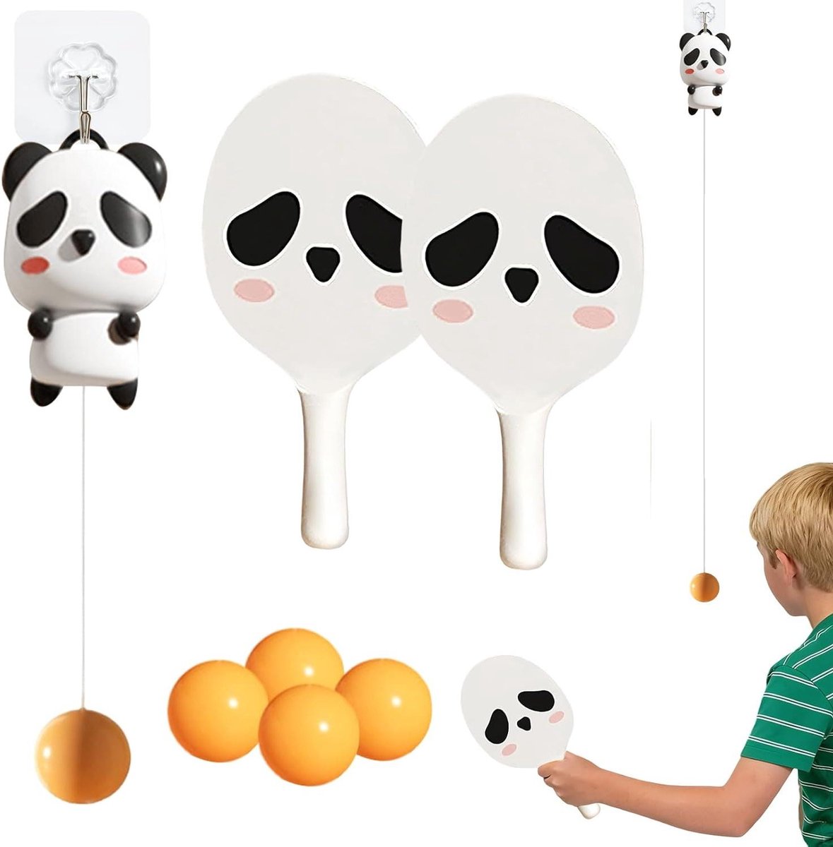 Deur Tafeltennis Spel - Tafeltennis Oefenset - Reflexen Verbeteren - Solide PC Constructie - 23 x 20 x 6 cm