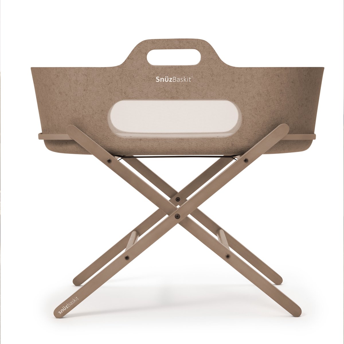 Snuz SnuzBaskit Mocha Moses Basket & Mocha Pine Standaard