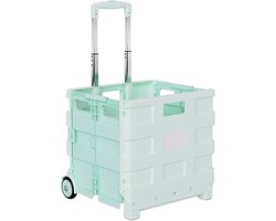 Crate on Wheels,Shopping Cart on Wheels - Sturdy Portable Cart For Camping Travel Airport Garden Shop