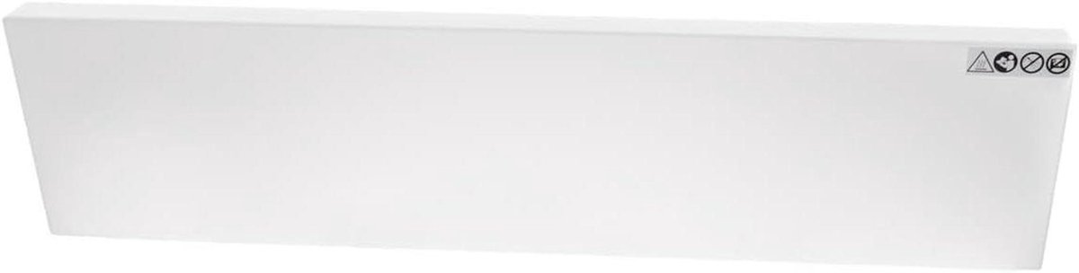 Werkplekverwarming - Elektrische radiator - Comfortabel werken - Plat infrarood paneel - 20 x 80 cm - Wit