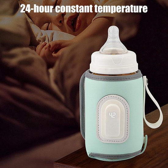 Flessenverwarmer - USB-moedermelk-isolatie, snelle verwarming voor flesjes, nauwkeurige temperatuurregeling, isolatie voor moedermelk, verwarming, babyverwarmer — afbeelding 3