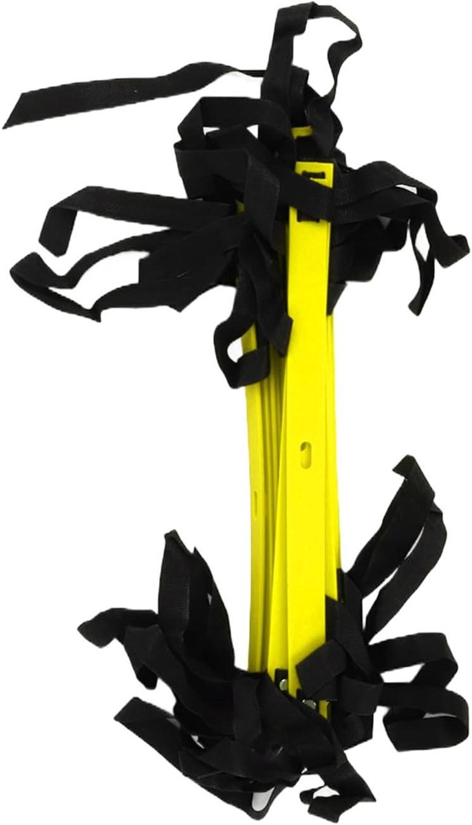 Snelheidsladder - Voetballadder - Verbeter Voetenwerk - Vaste Sporten - 7 Meter - Geel
