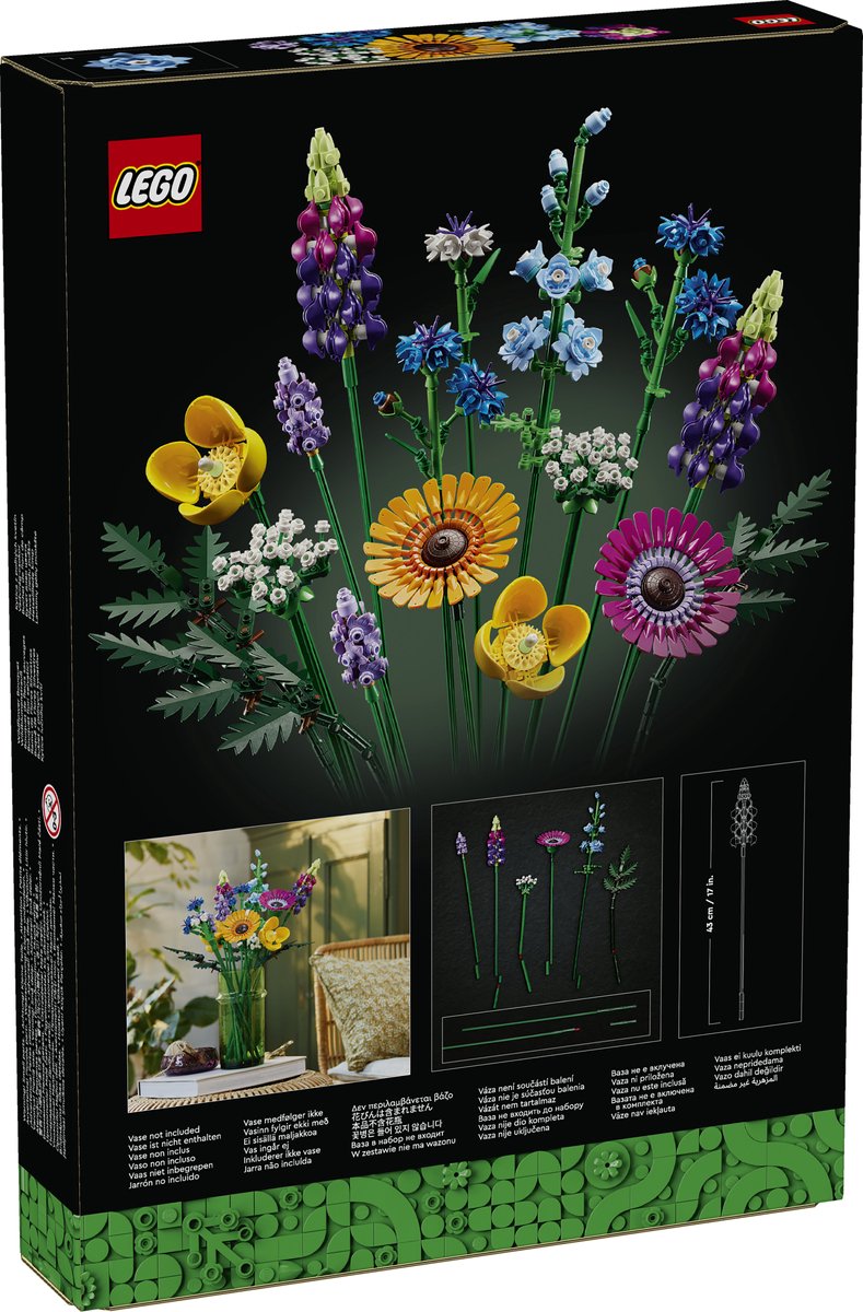 LEGO Icons Wilde Bloemen Boeket Bouwset voor Volwassenen, Botanical Collection - 10313 — afbeelding 25
