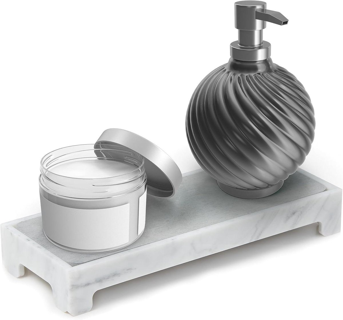 Gootsteen Organizer - Spons Houder - Keuken Badkamer - Sneldrogend Steen - 24.8 cm - Wit
