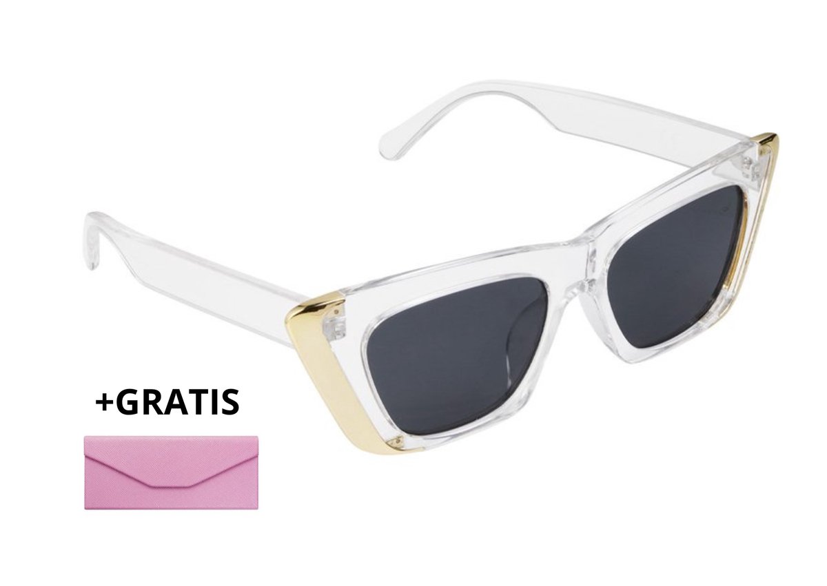 YWG - zonnebril sun savvy - Wit/Goud + GRATIS BRILLENHOES