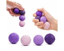 BOTC Fidget Toy - 4 stuks Siliconen Magnetische Ballen - Stressverlichtende Sensorische Speeltjes - Voor Autisme ADHD en Angst - Paars