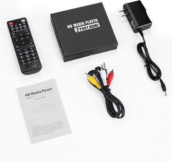 1080P Mediaspeler, Draagbare MP4-speler voor Video/Foto/Muziek Ondersteuning USB Drive/SD-kaart/HDD/Dual HDMI Outpus — afbeelding 4