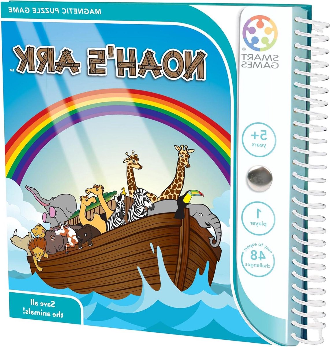 Ark Spel - Dieren Puzzel - Logisch Denken - 48 Uitdagingen - Pocketformaat - Geel