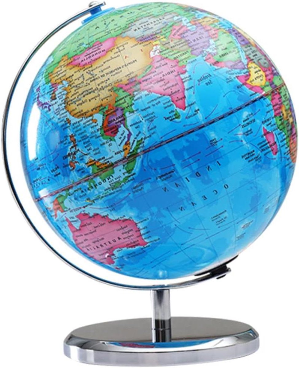 Verlichte Wereldbol - Educatieve Bol - Wereld Ontdekken - Met LED Verlichting - 25 cm - Multicolor